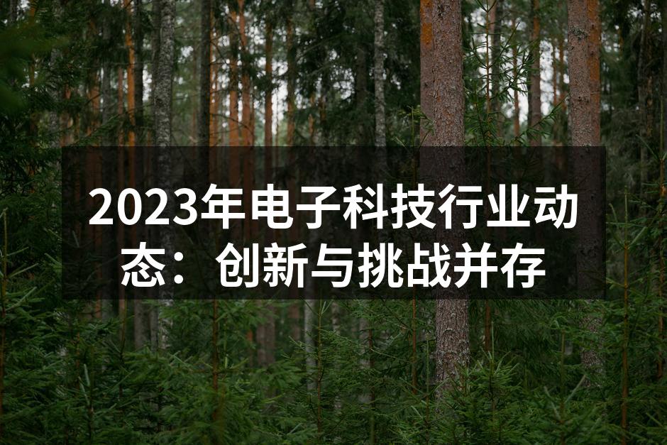 2023年电子科技行业动态：创新与挑战并存